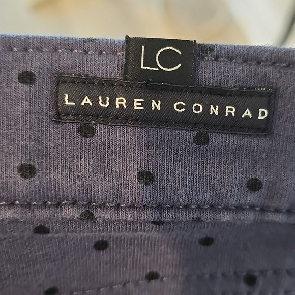 Lauren Conrad Purple and black polka dot fabric jean Size 4 - Picture 6 of 6